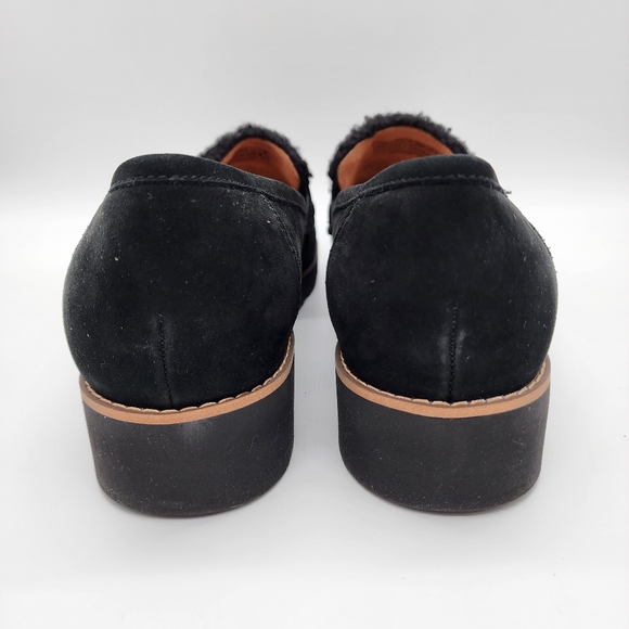 Vionic Cheryl Faux Fur Shearling Nubuck Suede Black‎ Loafer Size Women's 10 - Picture 7 of 11